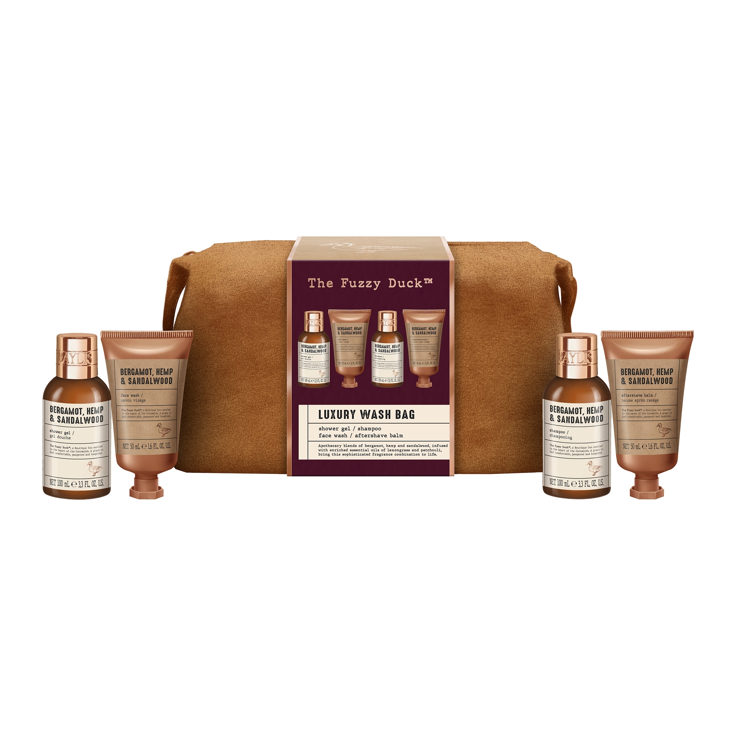 Baylis & Harding The Fuzzy Duck Bergamot, Hemp & Sandalwood Men's Luxury Wash Bag Gift Set thumbnail 2