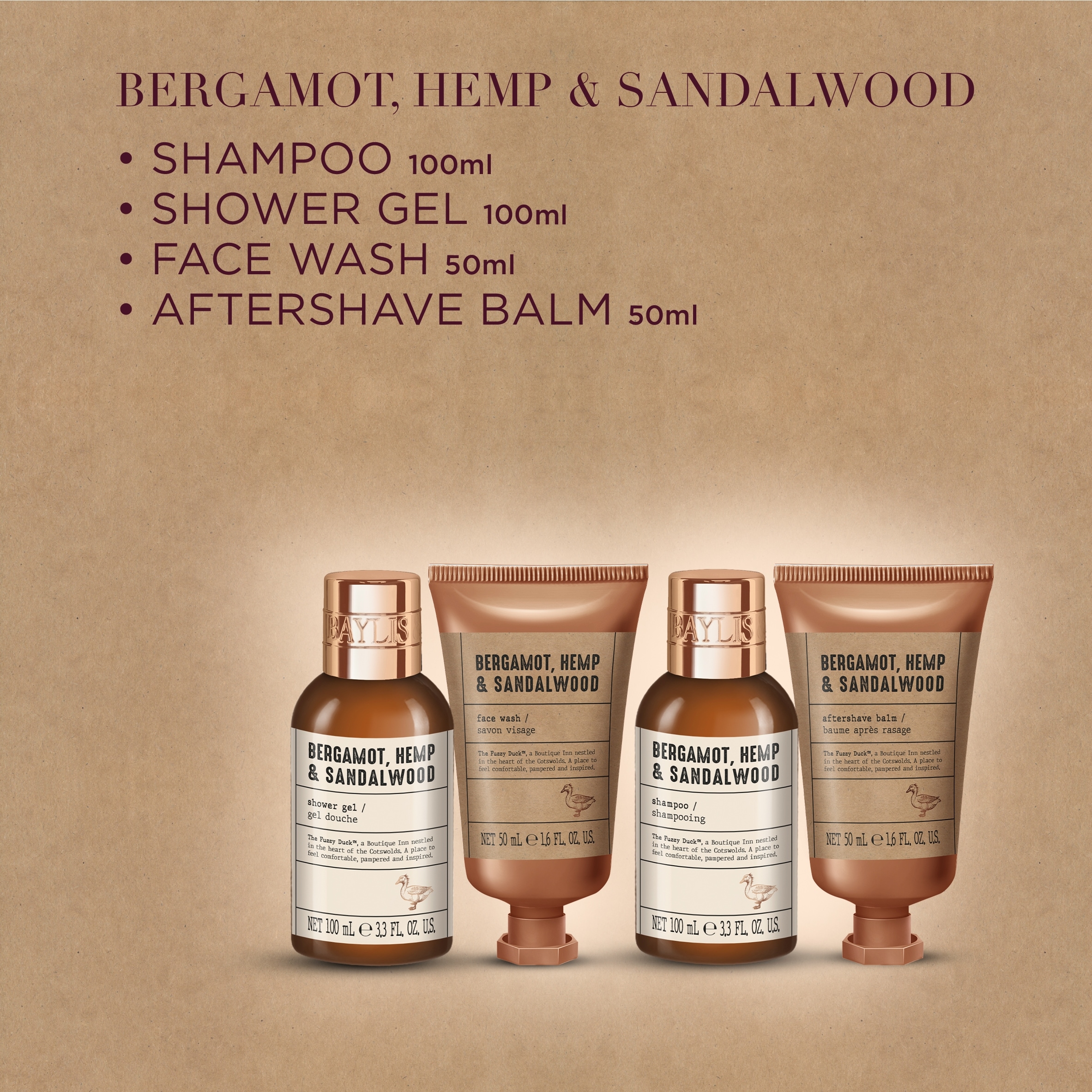 Baylis & Harding The Fuzzy Duck Bergamot, Hemp & Sandalwood Men's Luxury Wash Bag Gift Set thumbnail 3