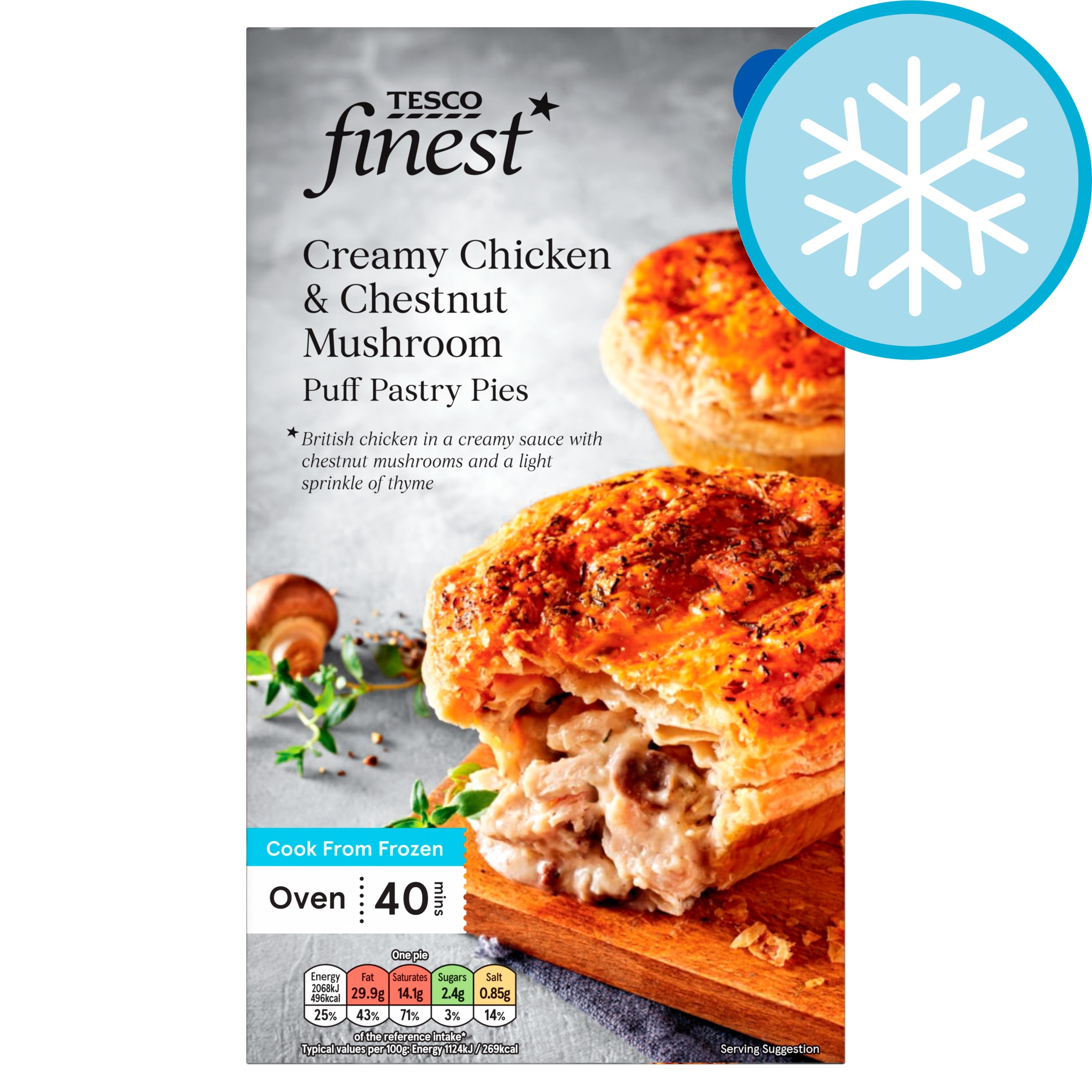 Tesco Finest Chicken& Chestnut Mushroom Pies 400g