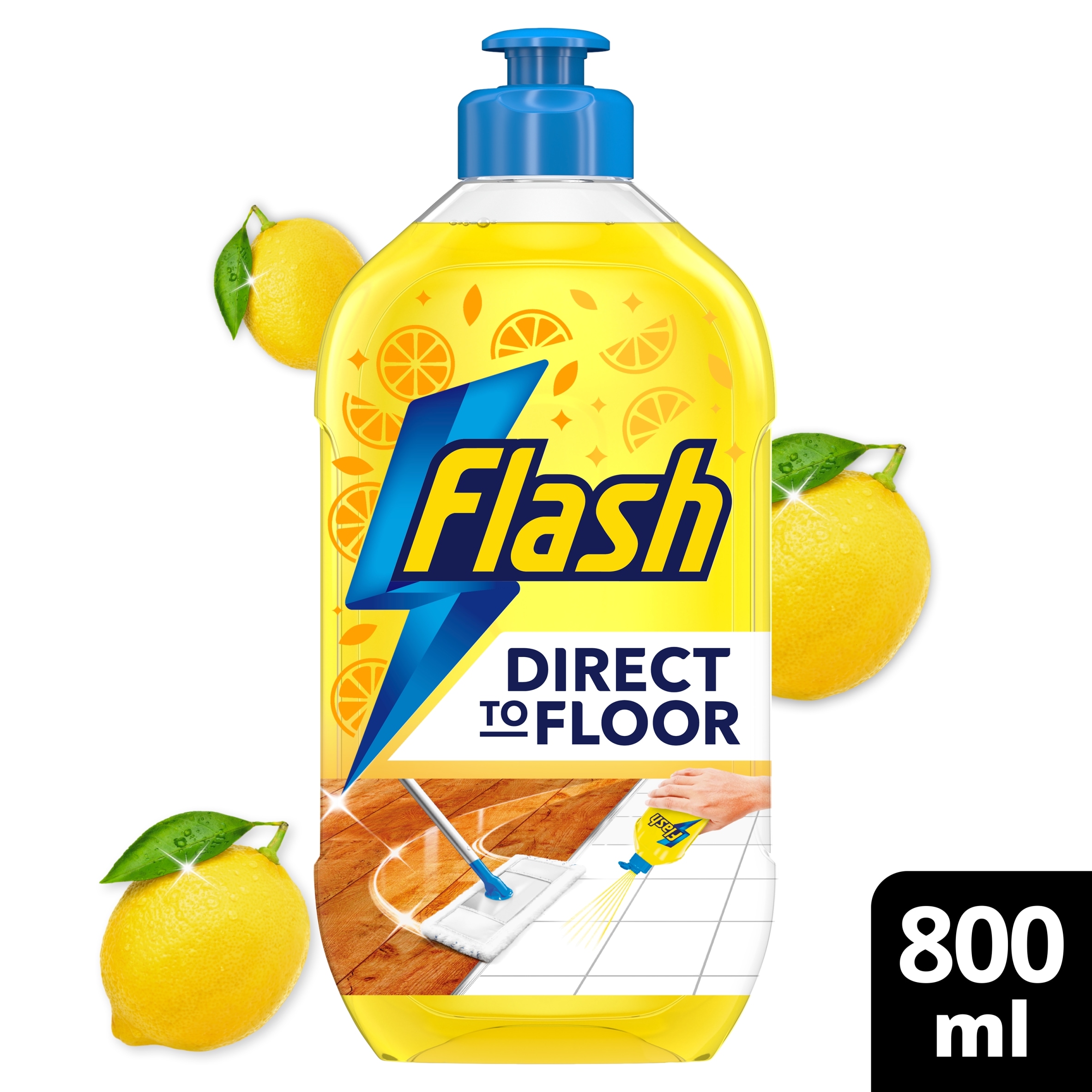 Flash Direct To Floor Fresh Lemon Zest 800ml