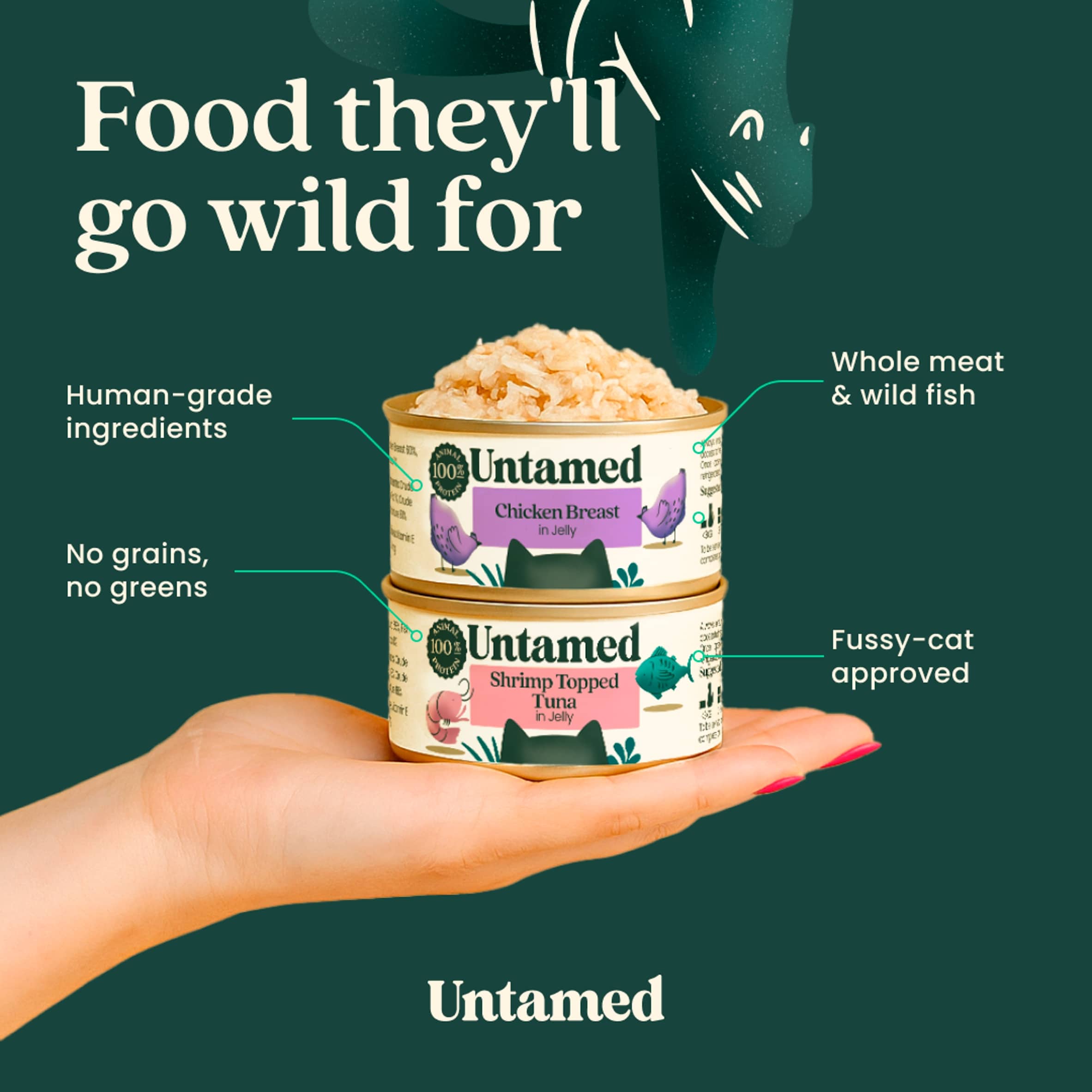 Untamed Wild Tuna in Gravy Cat Food 75G thumbnail 3