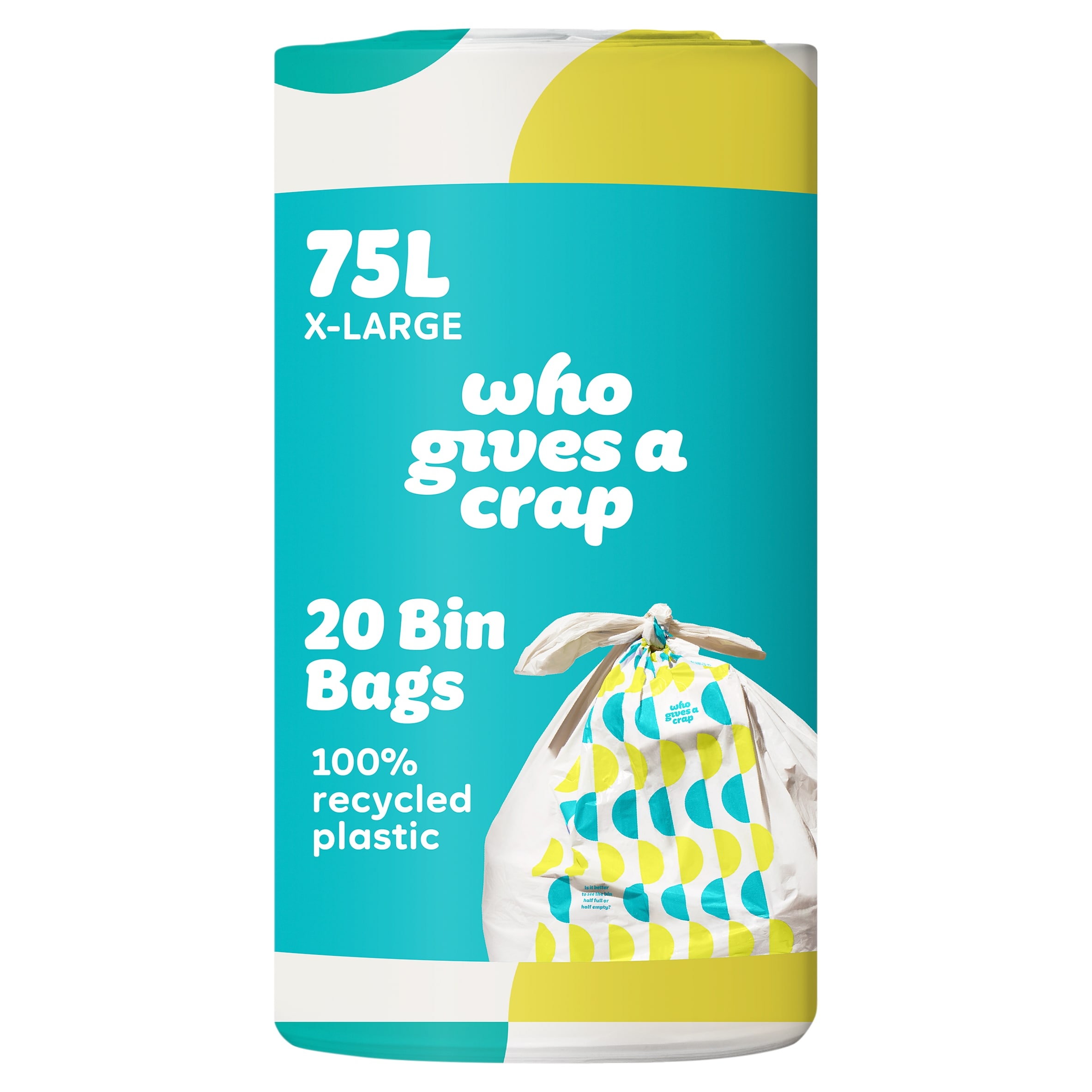 Who Gives A Crap Super Strong 20 Bin Bags 75L