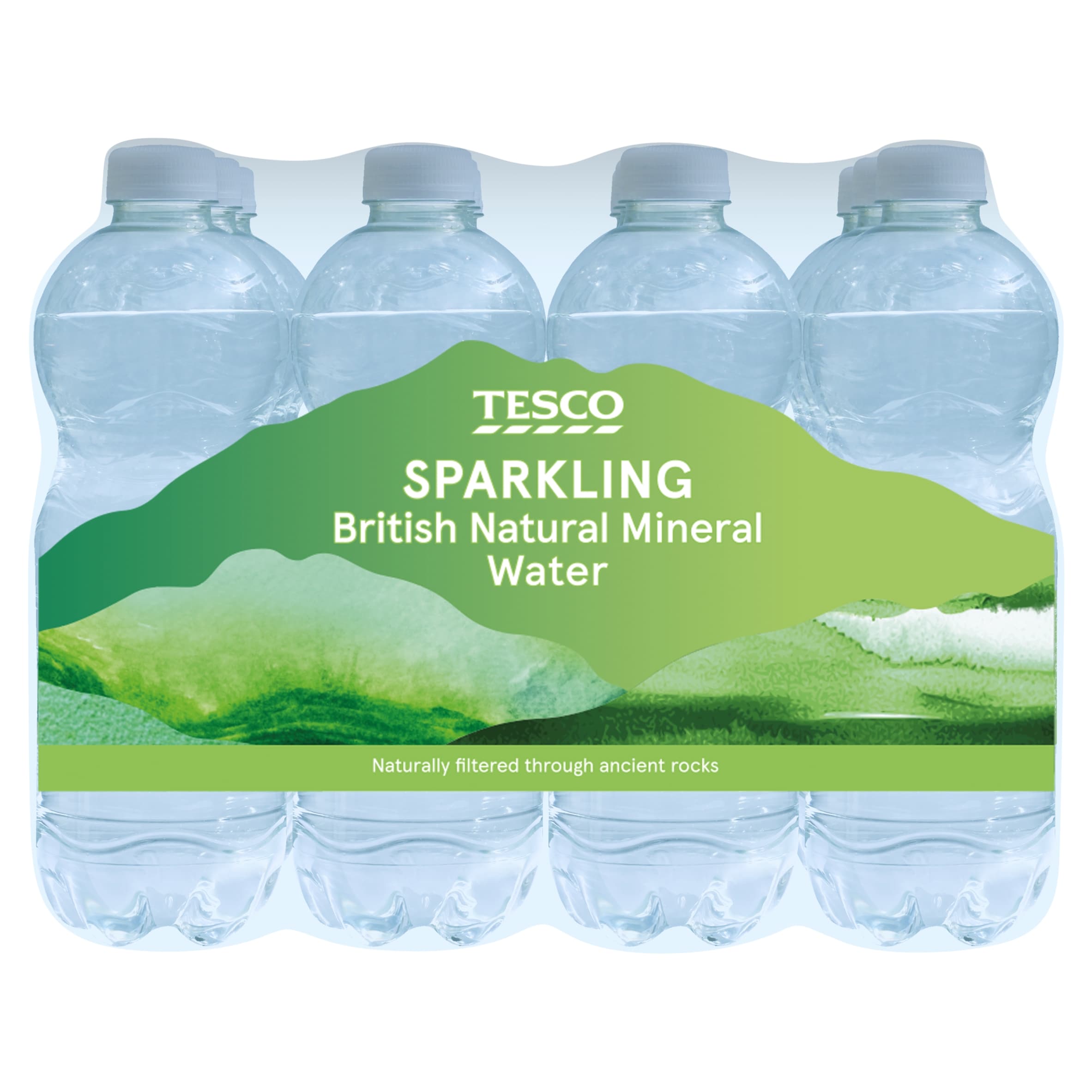Tesco British Natural Mineral Water Sparkling 12X500ml
