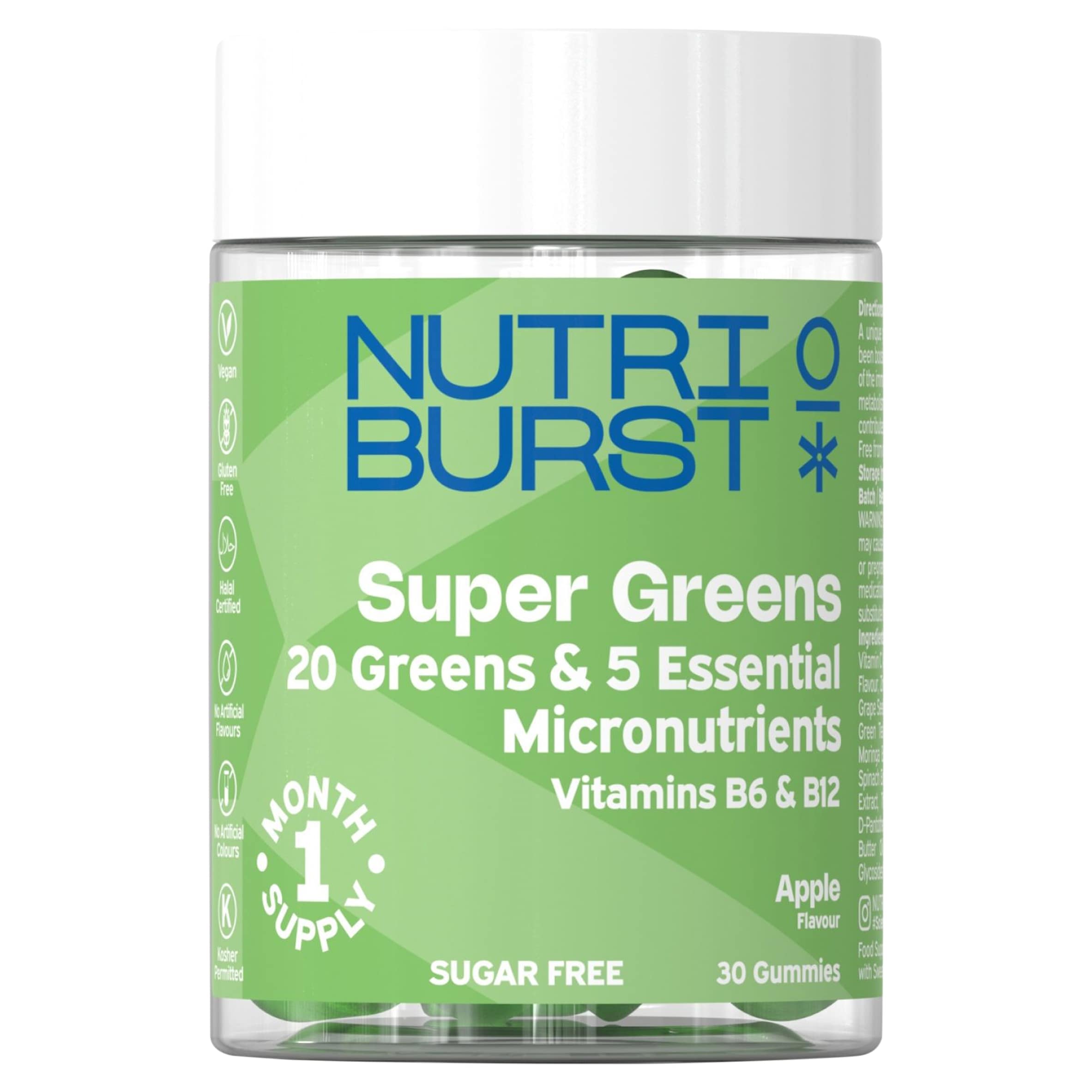 Nutriburst Super Greens Apple Gummies 30's