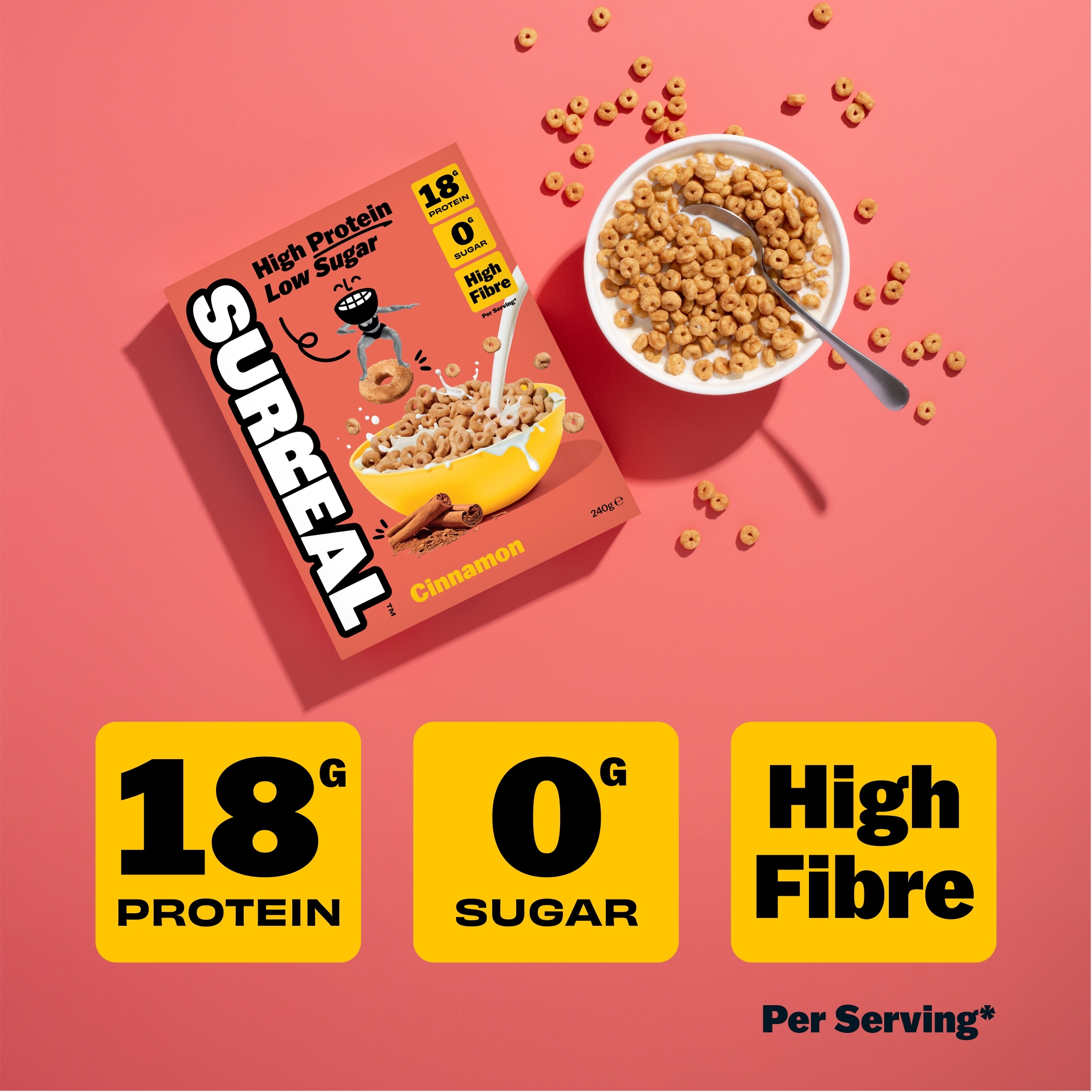Surreal Cinnamon  High Protein Cereal 240g thumbnail 3