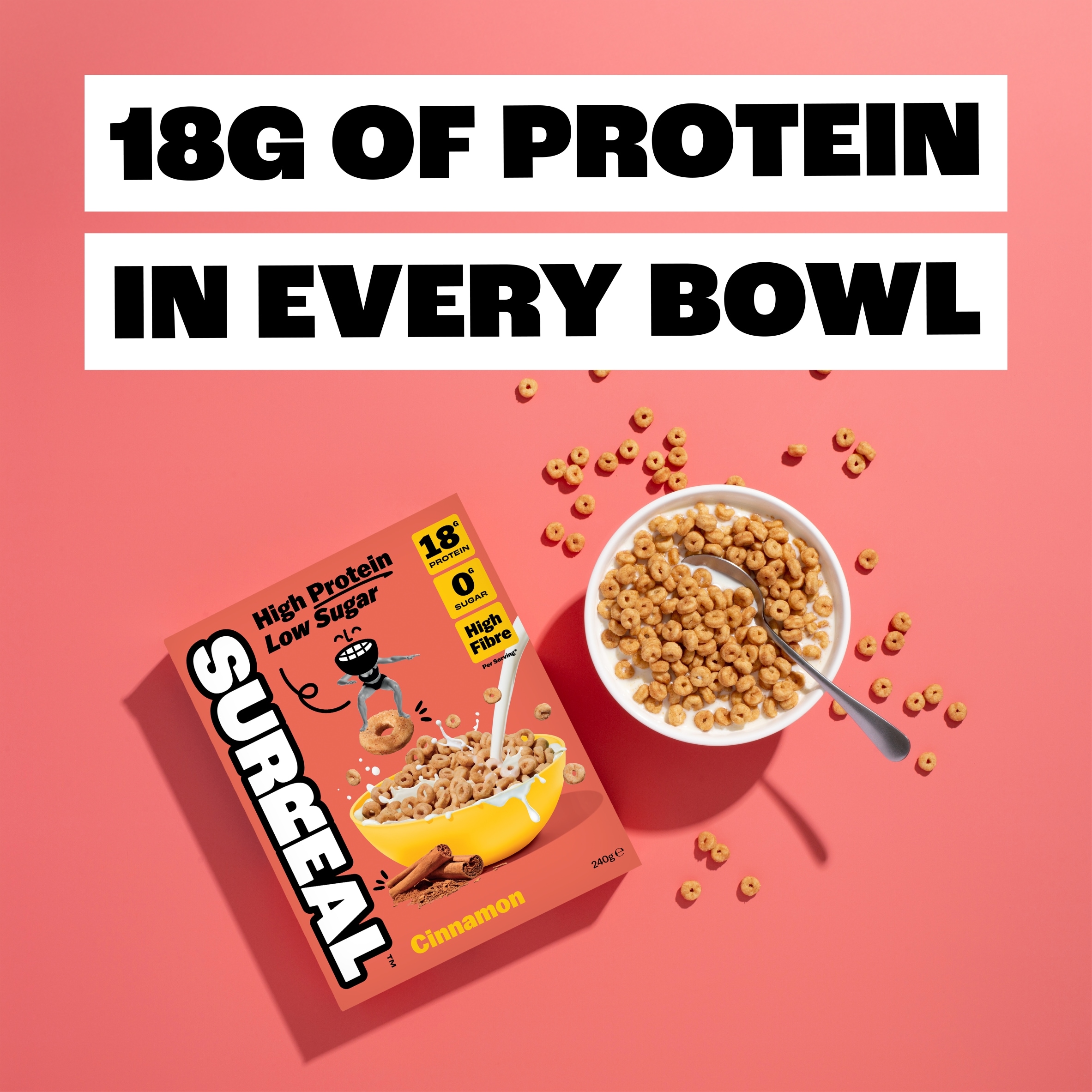 Surreal Cinnamon  High Protein Cereal 240g thumbnail 4