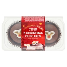 TESCO 2 Christmas Cupcakes