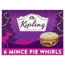 Mr Kipling Christmas 6 Mince Pies Whirls Cakes