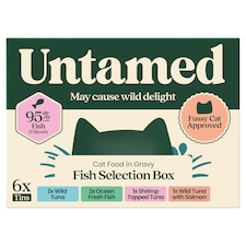 Untamed Fish Selection Box in Gravy Cat Food 6 x 75G