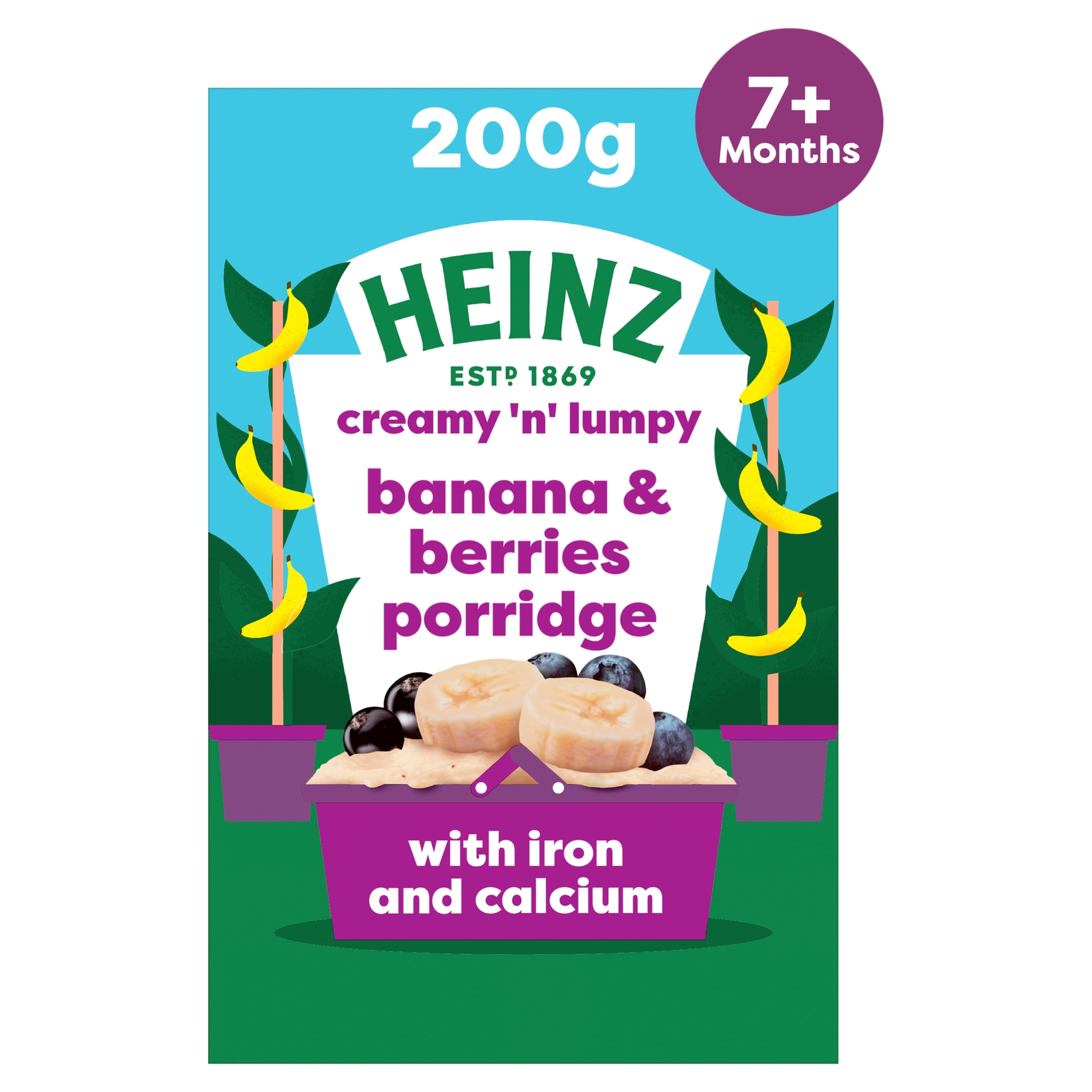 Heinz Banana & Berries Porridge 7+ Months 200g