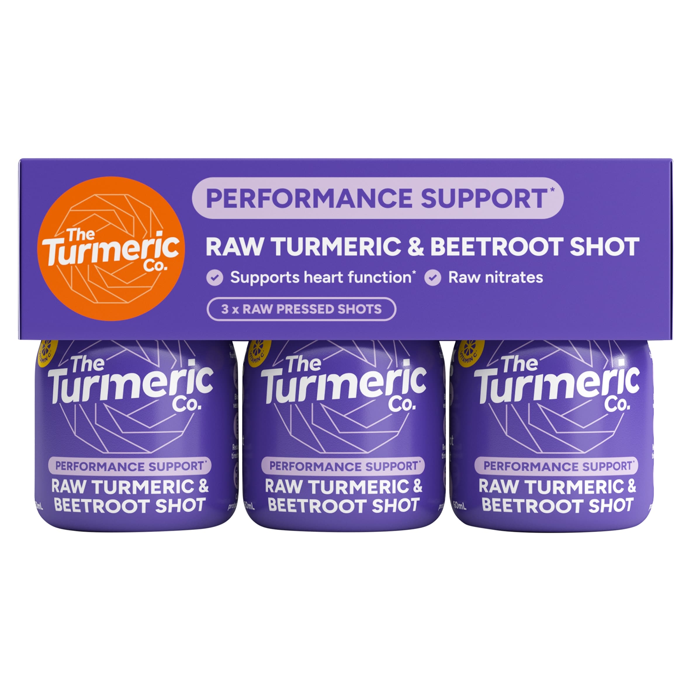 The Turmeric Co Raw Turmeric Beetroot 60ml x 3 pack