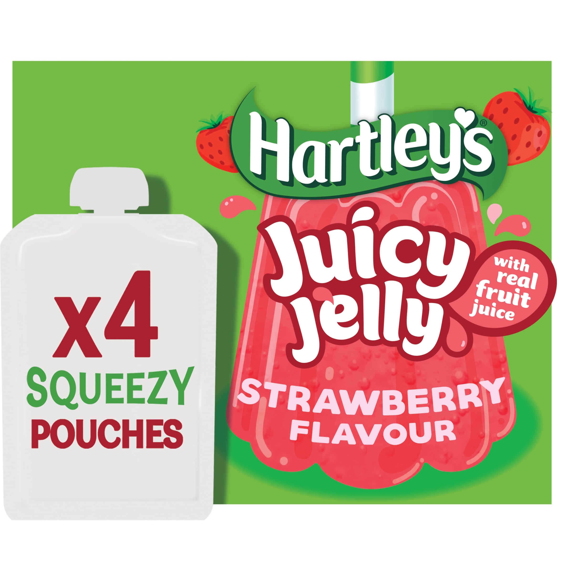 Hartley's Strawberry Jelly Pouch Multipack 4x90g