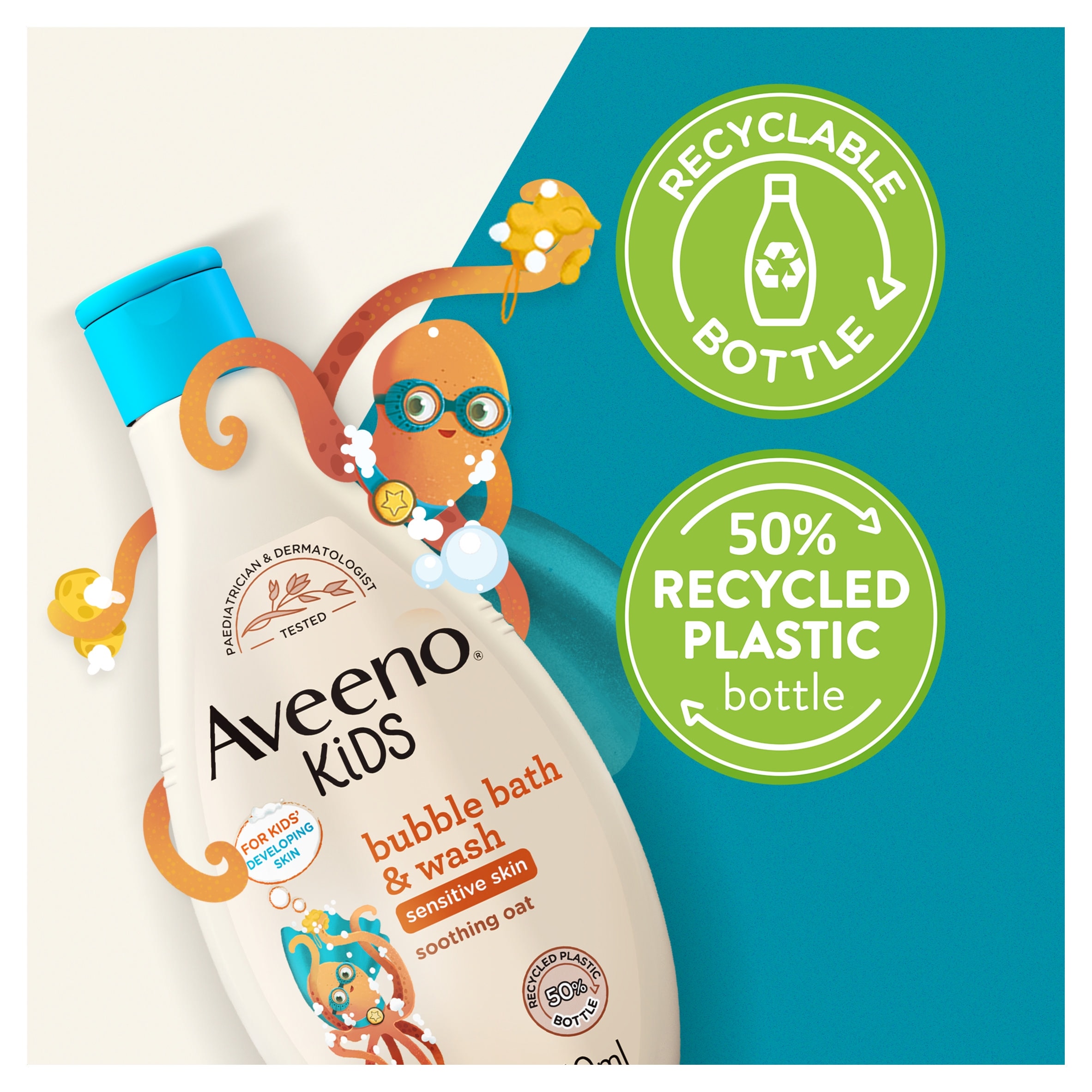 Aveeno Kids Bubble Bath & Wash 400ml thumbnail 4