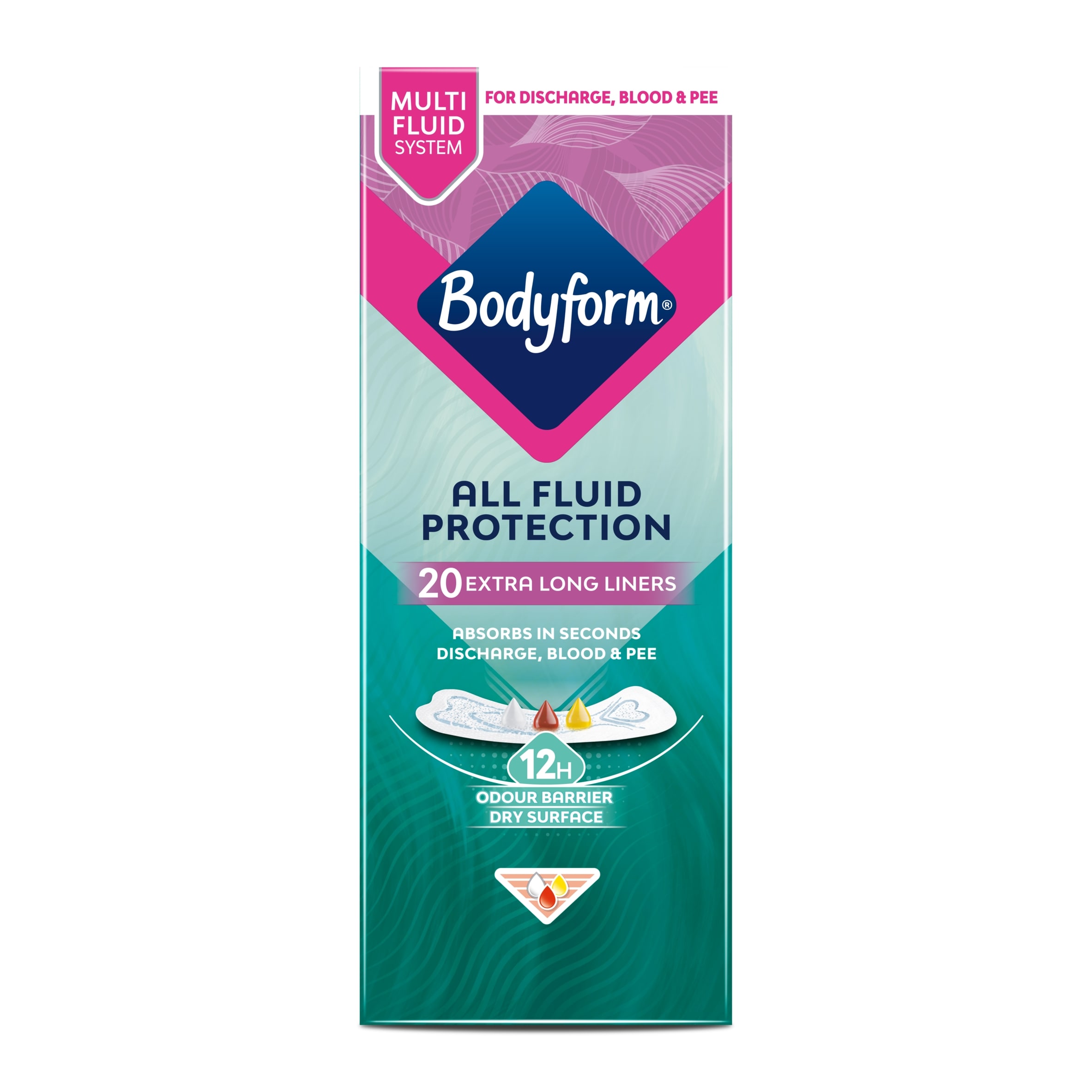 Bodyform Dailies All Fluid Extra Long Liners 20 Pack