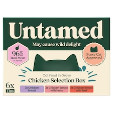 Untamed Chicken Selection Box in Gravy Cat Food 6 x 75G
