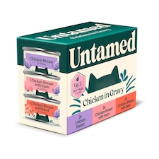 Untamed Chicken Selection Box in Gravy Cat Food 6 x 75G thumbnail 2