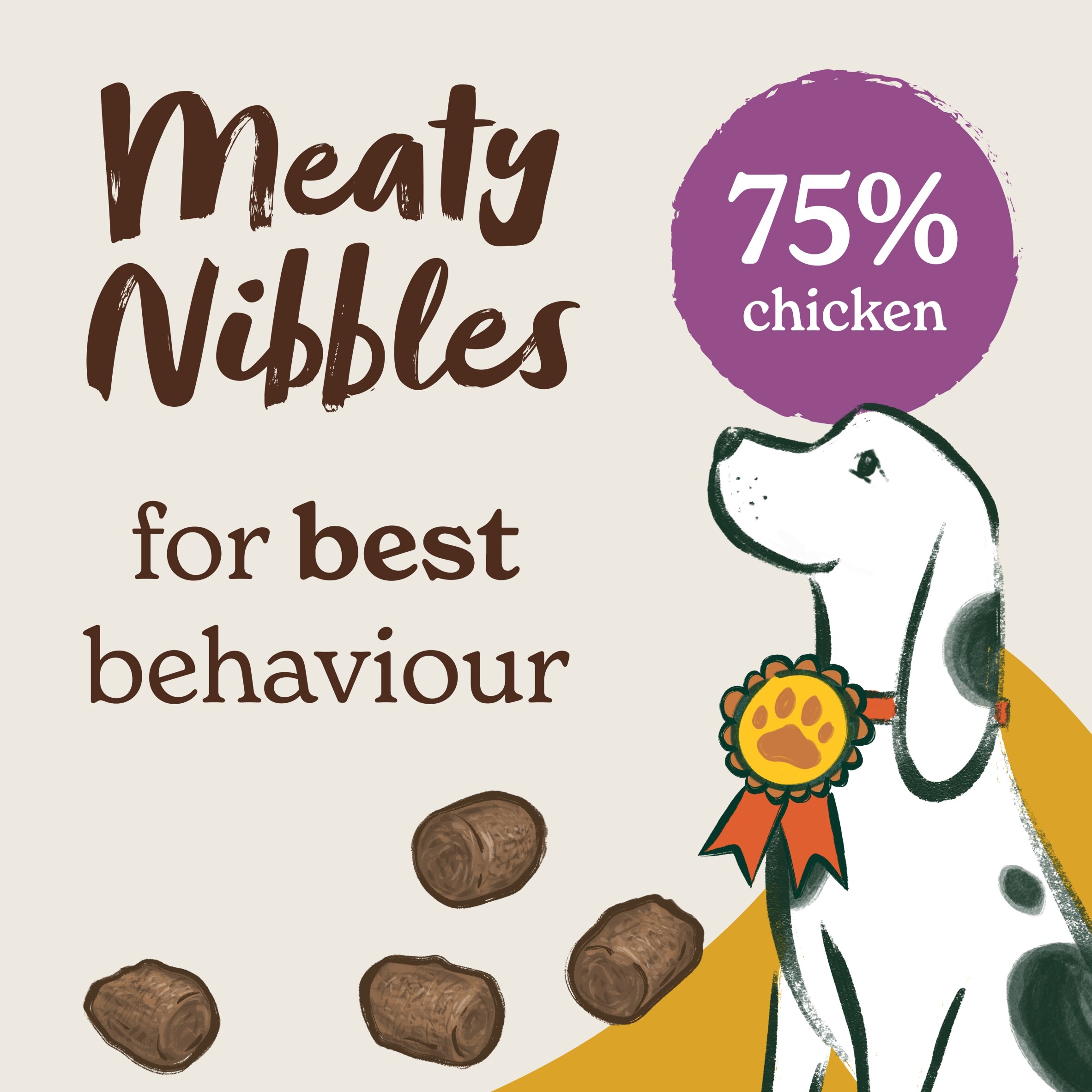 Forthglade Meaty Nibbles Chicken & Liver Dog Treats 70g thumbnail 2