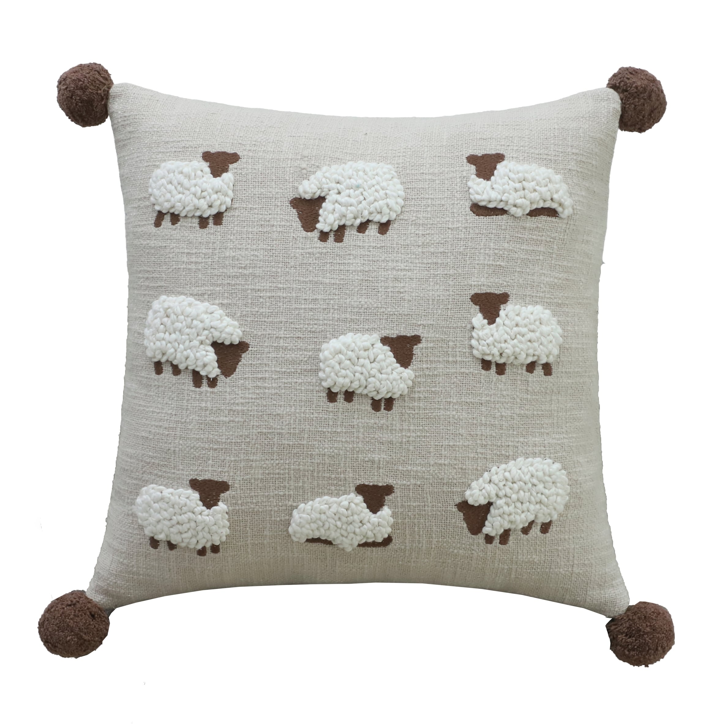 F&F Home Sheep Textured Cushion 45x45cm