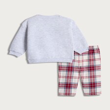 F&F Baby Santa Squad Matching Family Christmas Pyjamas in Grey Marl thumbnail 2