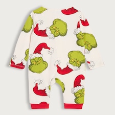 The Grinch Matching Family Christmas Sleepsuit in White thumbnail 2
