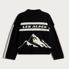 F&F Knitted Les Alpes Mountain Print Jumper with Wool in Multi thumbnail 4
