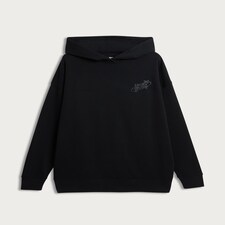 OH ME OH MY Cotton Rich Lucky Culture Slogan Hoodie in Black thumbnail 4