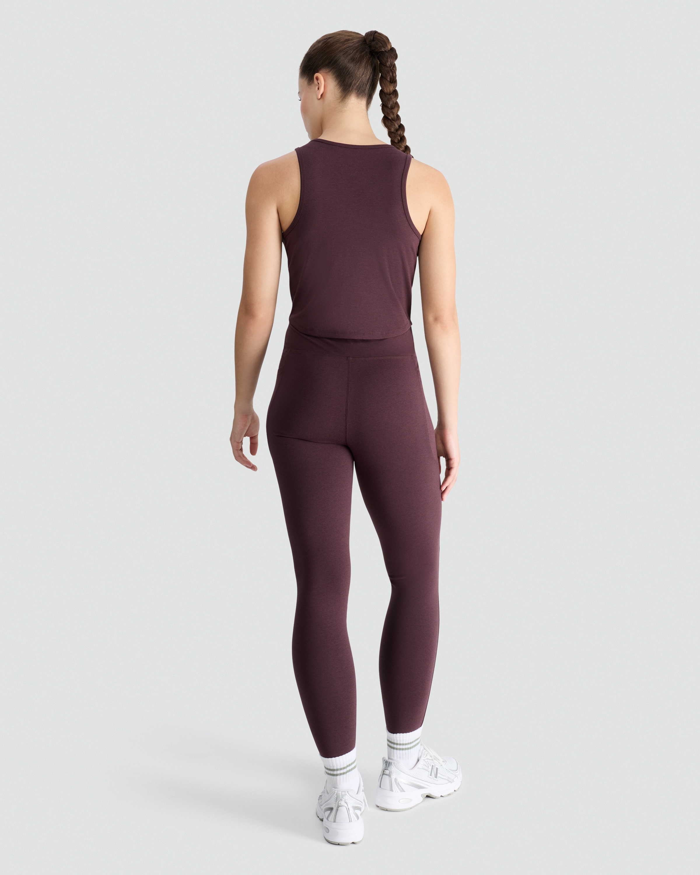 F&F Active Quick Dry Crop Top in Berry thumbnail 3