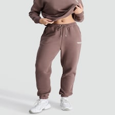 F&F Active Cotton Rich Slogan Drawstring Joggers in Brown