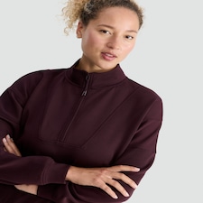 F&F Active Half-Zip High Neck Co-ord Sweatshirt in Berry
