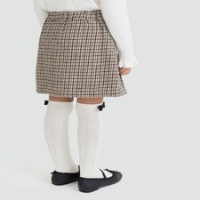 F&F x Samantha Faiers Check Print Skort and Cable Knit Socks in Multi thumbnail 3