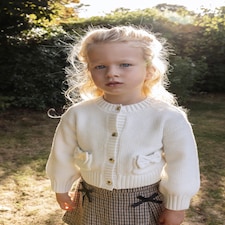 F&F x Samantha Faiers Bow Pocket Cardigan in Cream