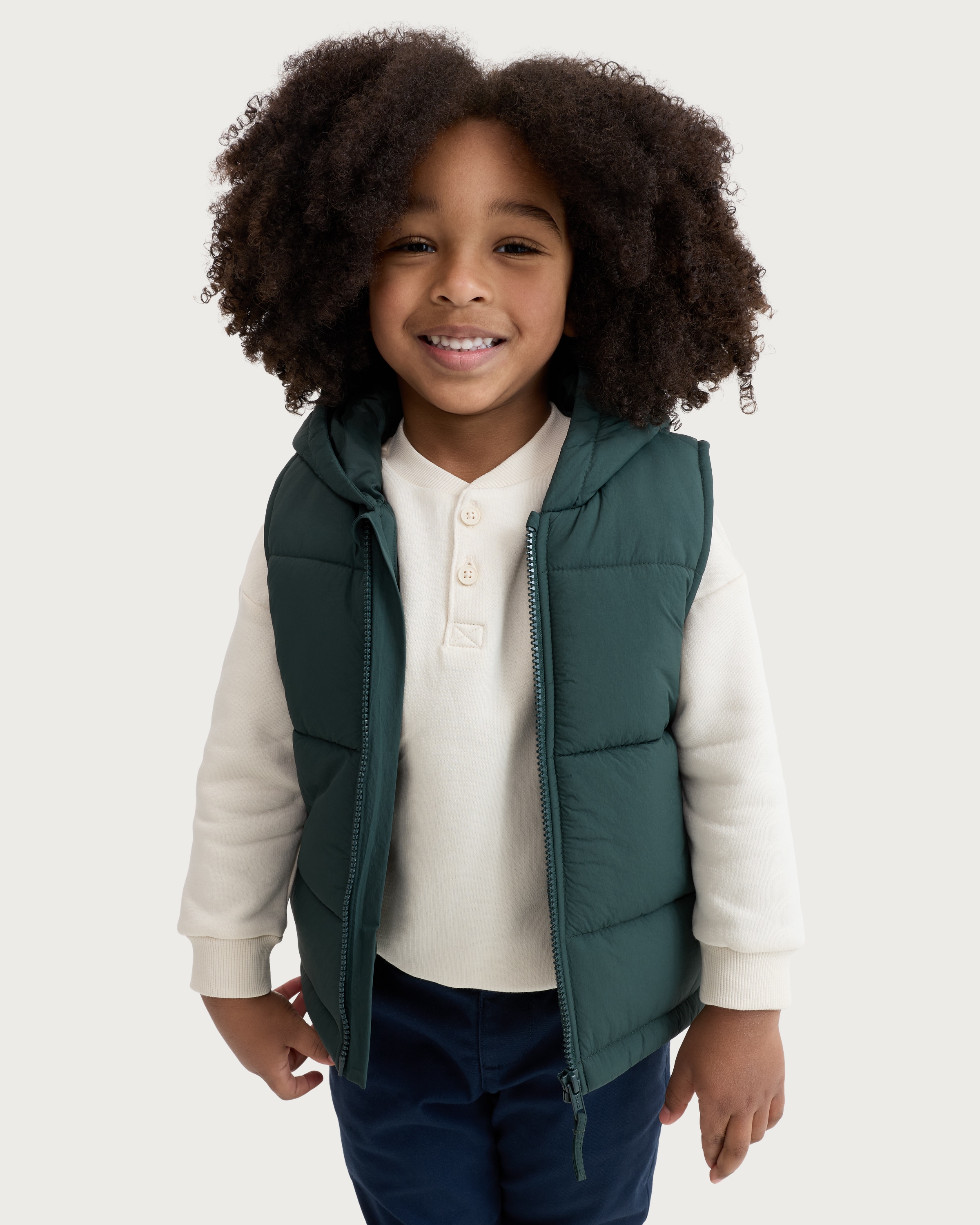 F&F Boys 2-Piece Hooded Gilet and Jumper Set in Green