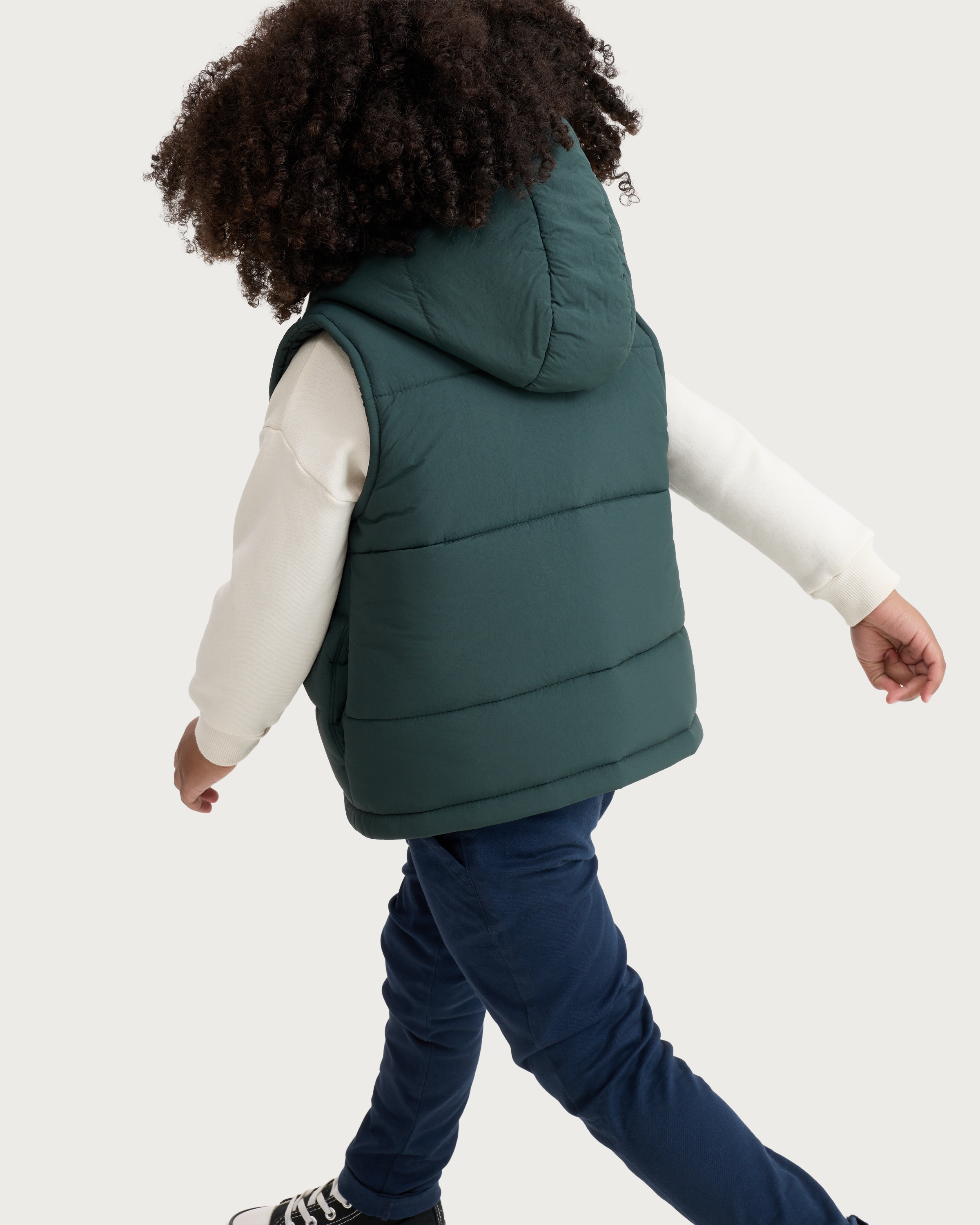F&F Boys 2-Piece Hooded Gilet and Jumper Set in Green thumbnail 3