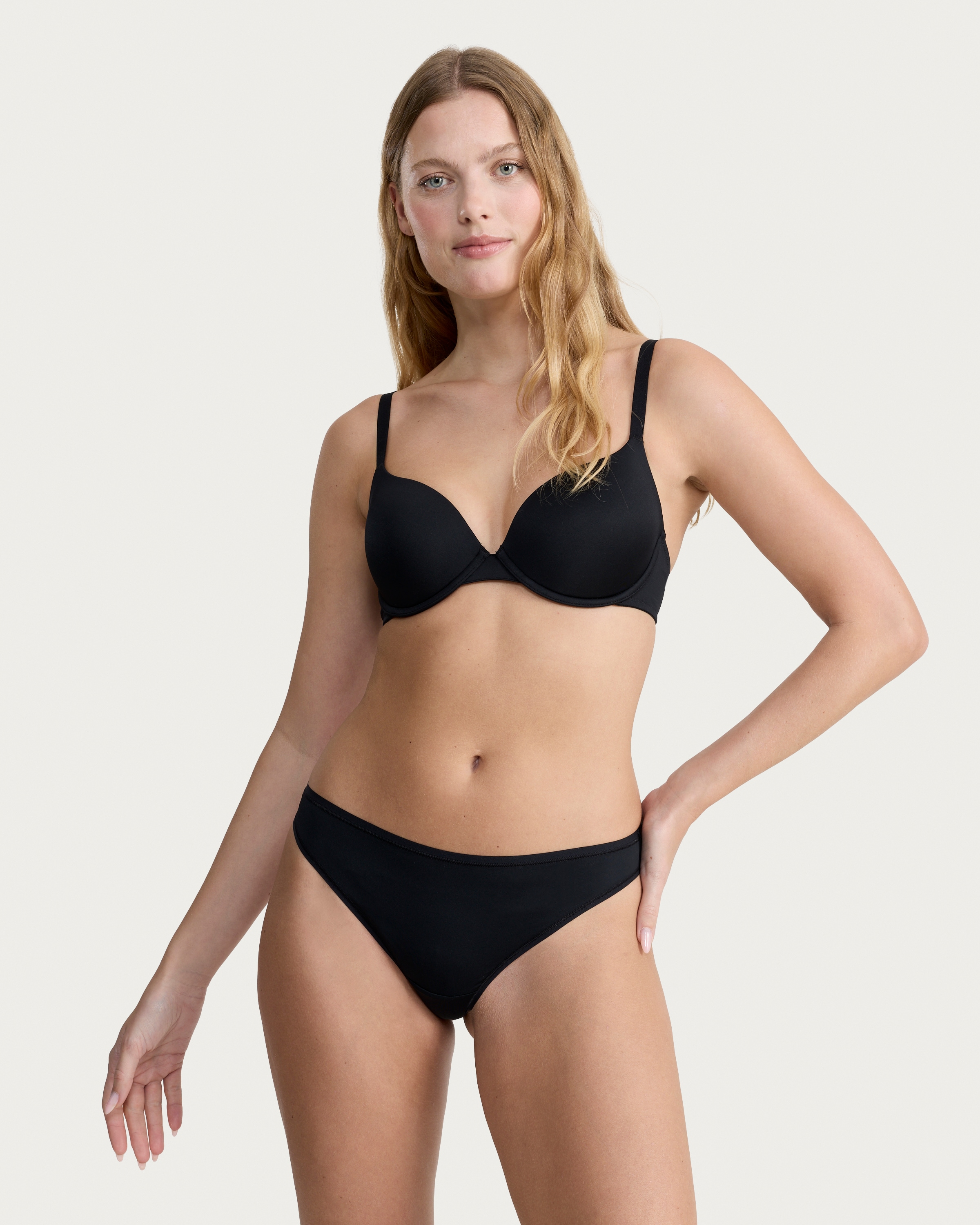 F&F 5-Pack Microfibre No VPL Thongs in Black thumbnail 2