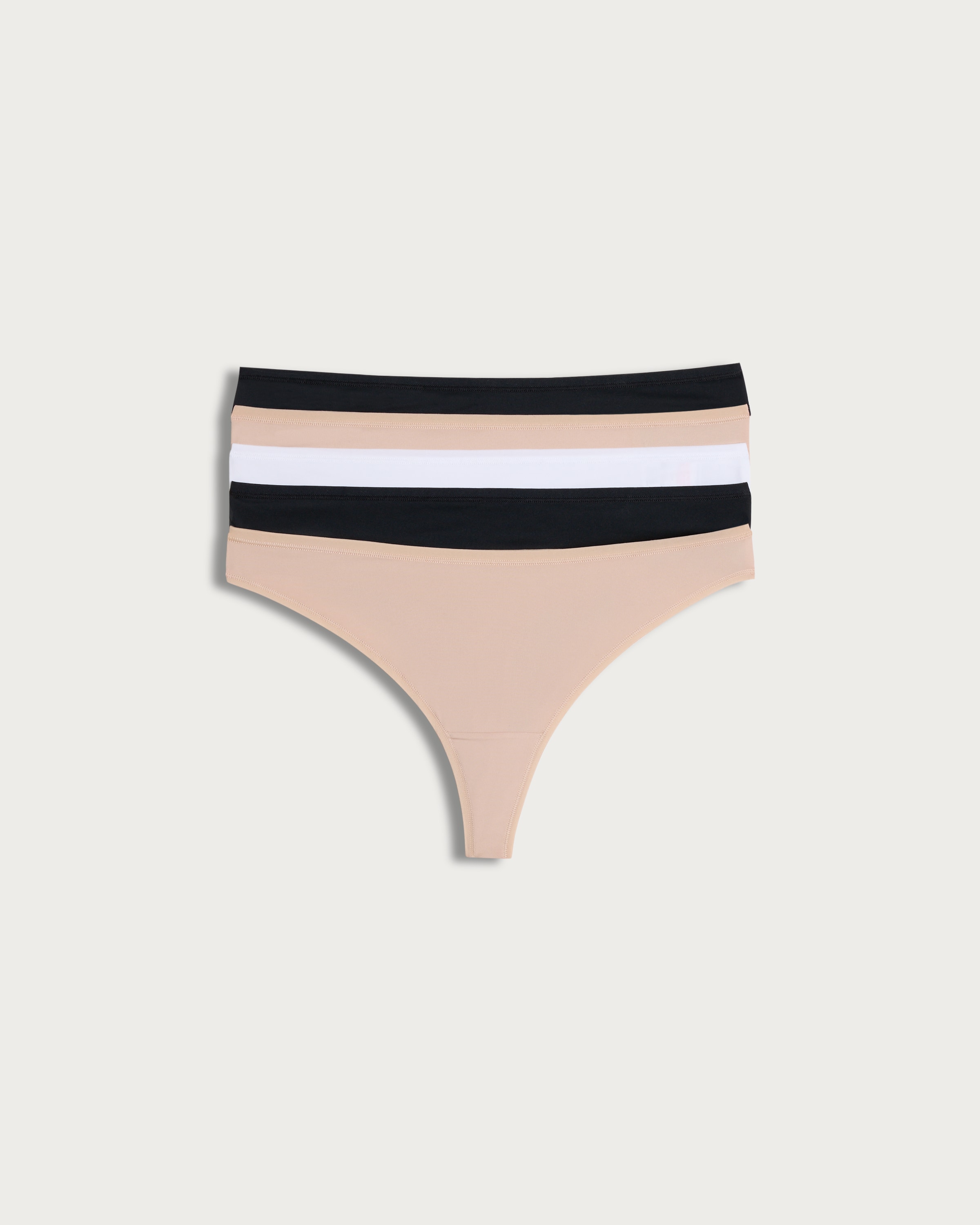 F&F 5-Pack Microfibre No VPL Thongs in Black thumbnail 4