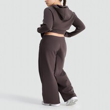 F&F Active Wide Leg Co-ord Joggers in Brown thumbnail 3