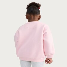 F&F Girls Cotton Rich Candy Cane Bow Sweatshirt in Pink thumbnail 3