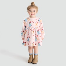 Bluey Christmas Print Sweat Dress in Pink