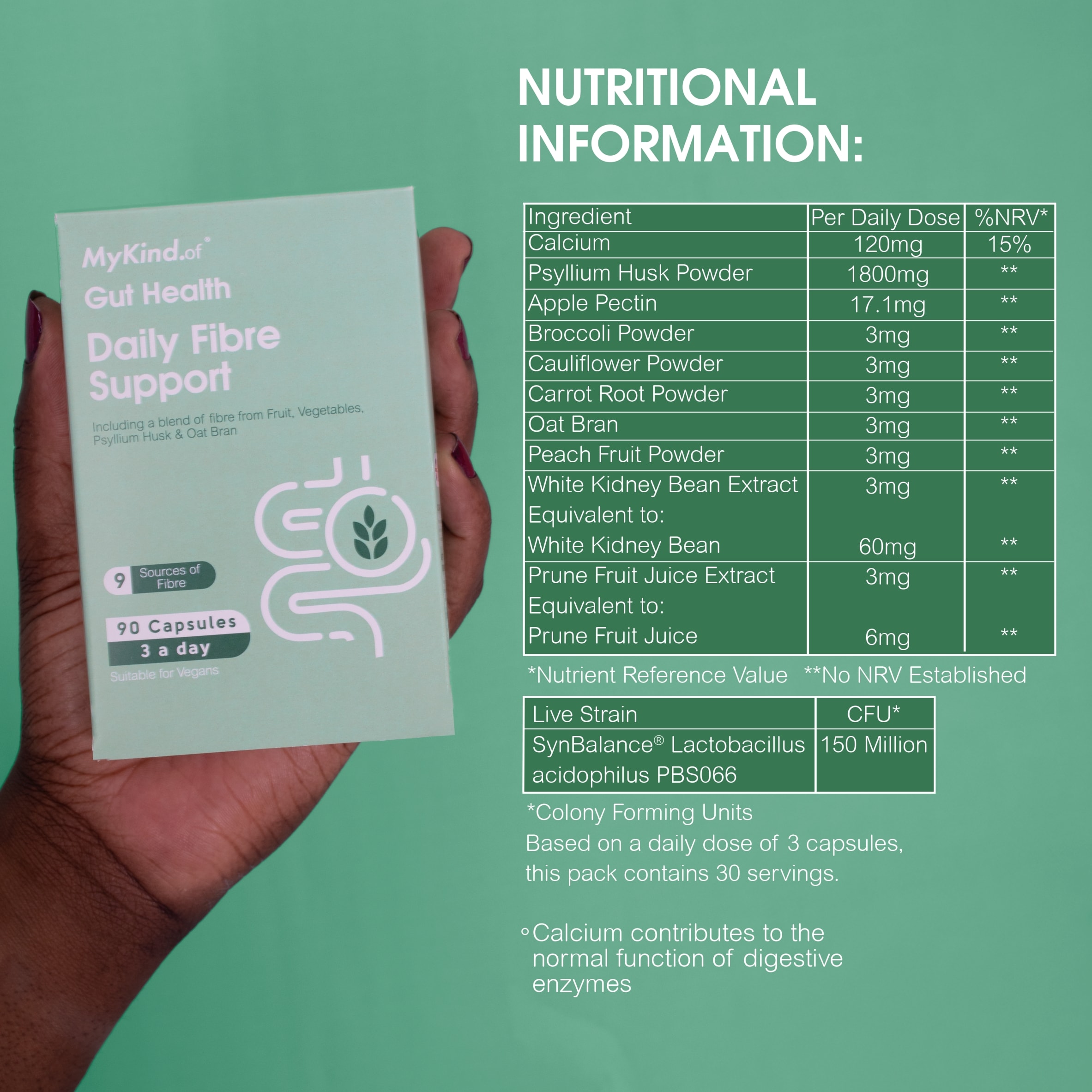 MyKind.of Daily Fibre Support 90 Capsules thumbnail 4