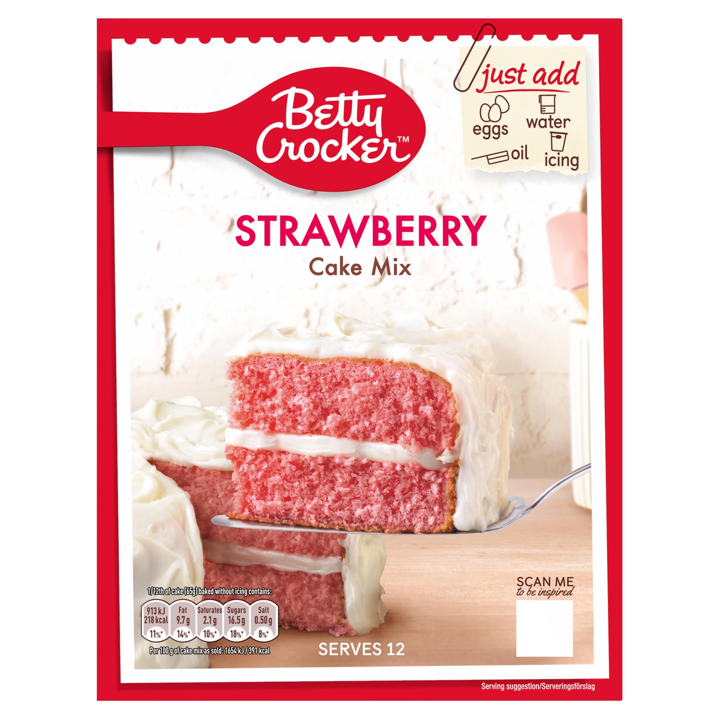 Betty Crocker Strawberry Cake Mix 425G