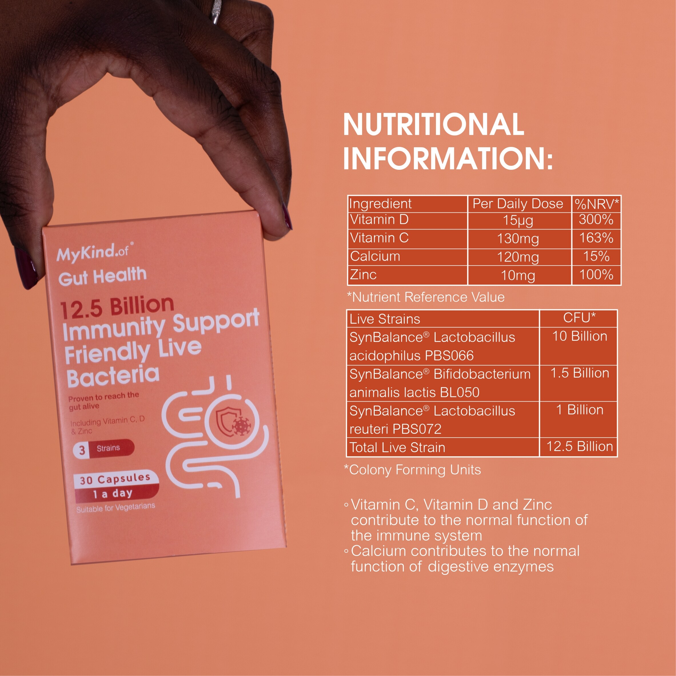 MyKind.of Immunity Support Friendly Live Bacteria 30 Capsules thumbnail 4