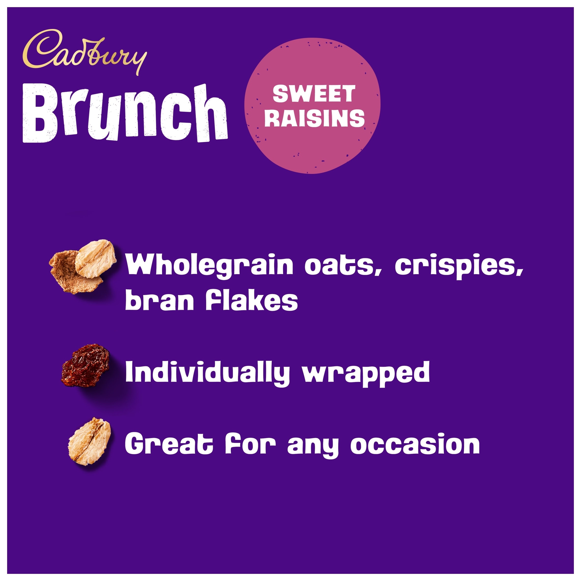 Cadbury Brunch Sweet Raisins 4 x 28g thumbnail 2