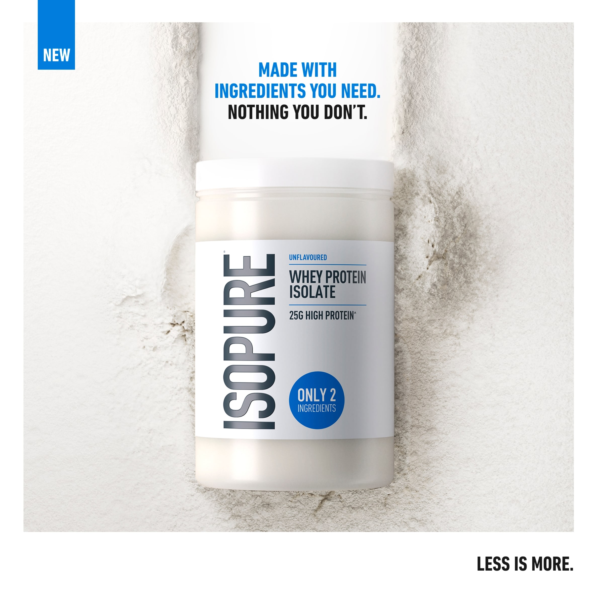 Isopure Whey Protein Isolate Unflavoured 435g thumbnail 2
