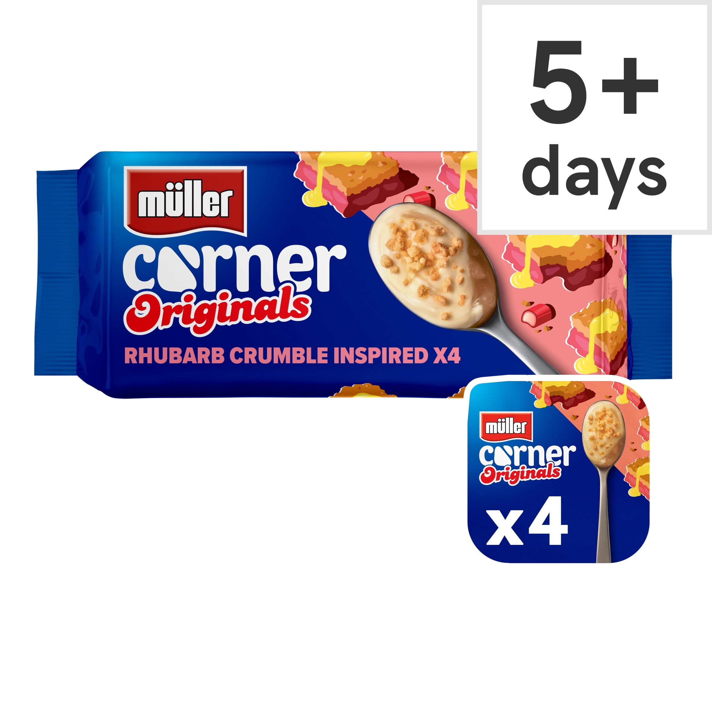 MULLER CORNER ORIGINALS RHUBARB CRUMBLE 4X124g