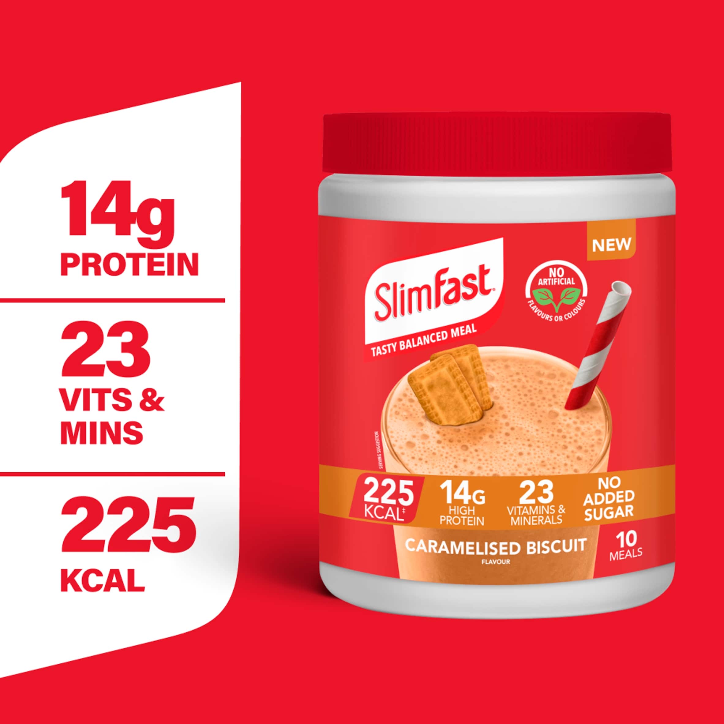 SlimFast Meal Replacement Powder - Caramelised Biscuit 365g thumbnail 2