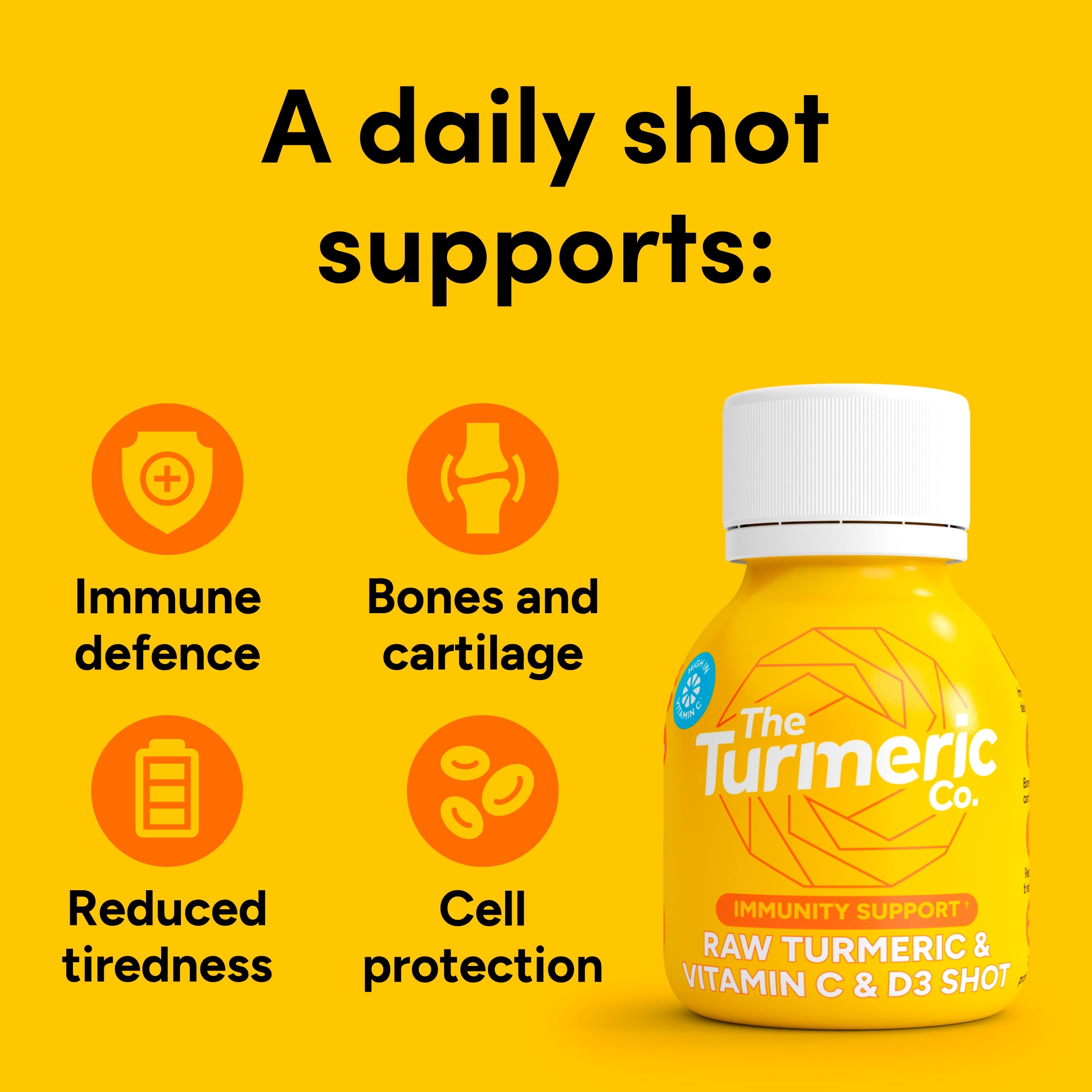 The Turmeric Co Raw Turmeric Vitamin C&D3 60ml 3 x multipack thumbnail 2