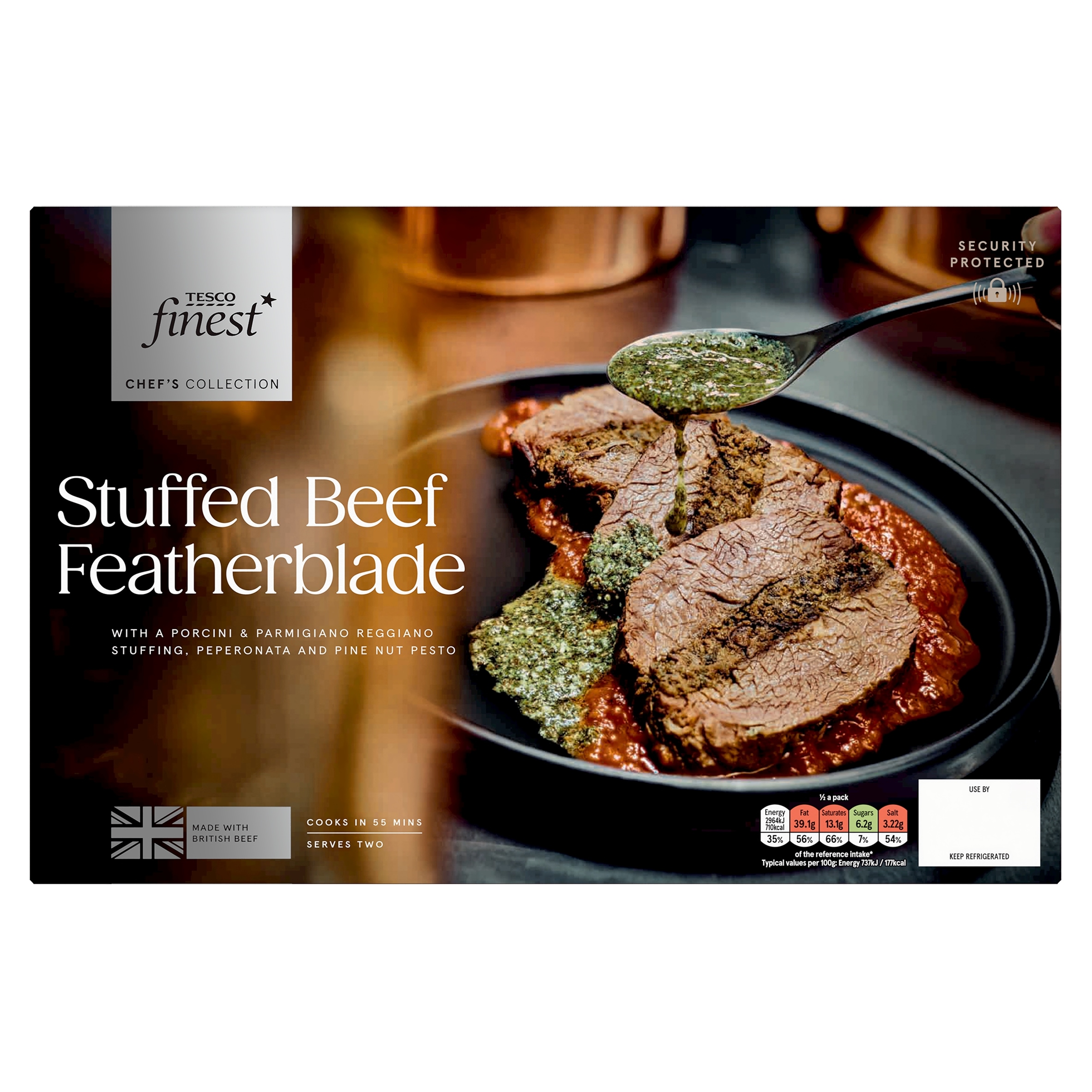 Tesco Finest Chef's Collection Stuffed Beef Featherblade 940g
