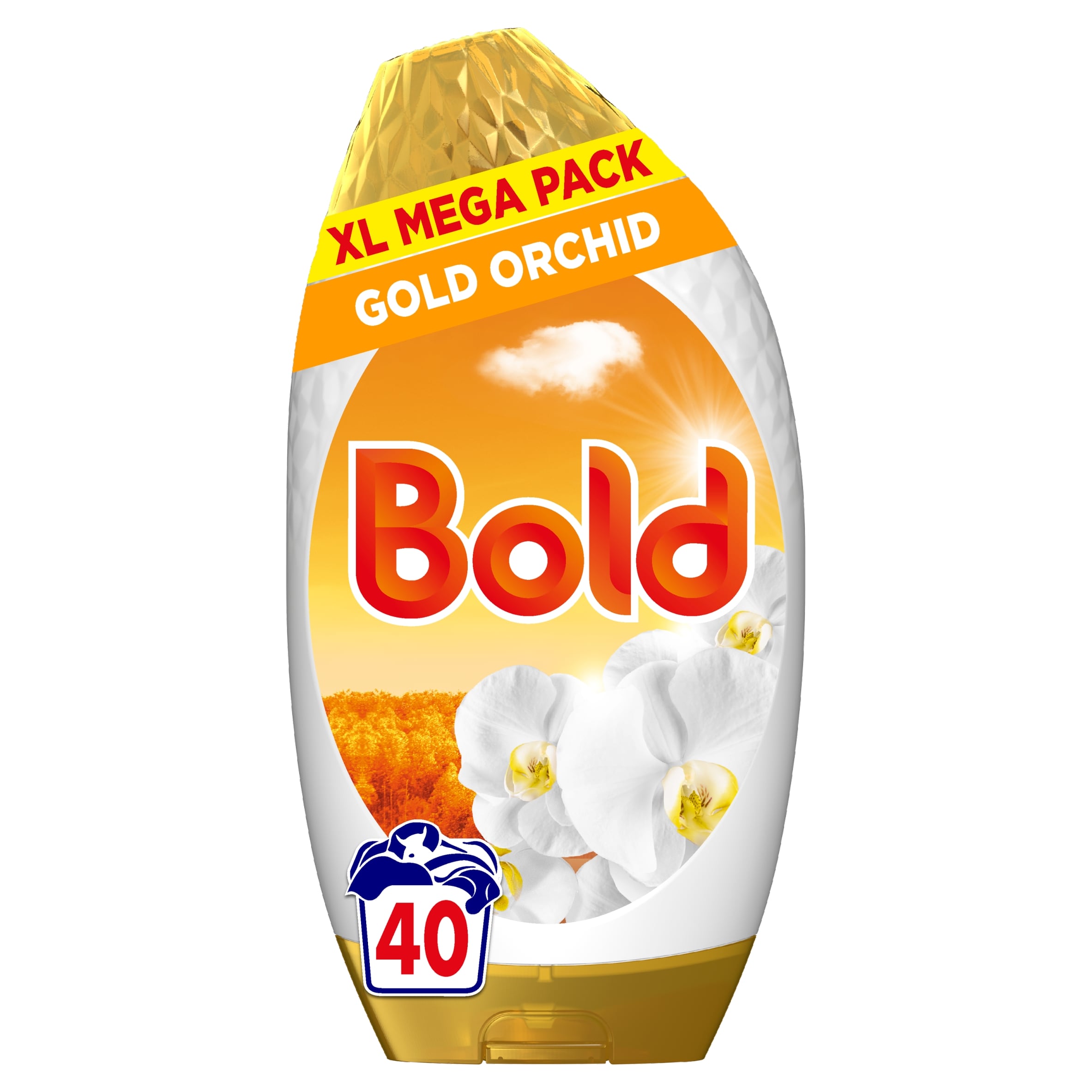 Bold Washing Liquid Gel Gold Orchid 40 Washes 1320ml
