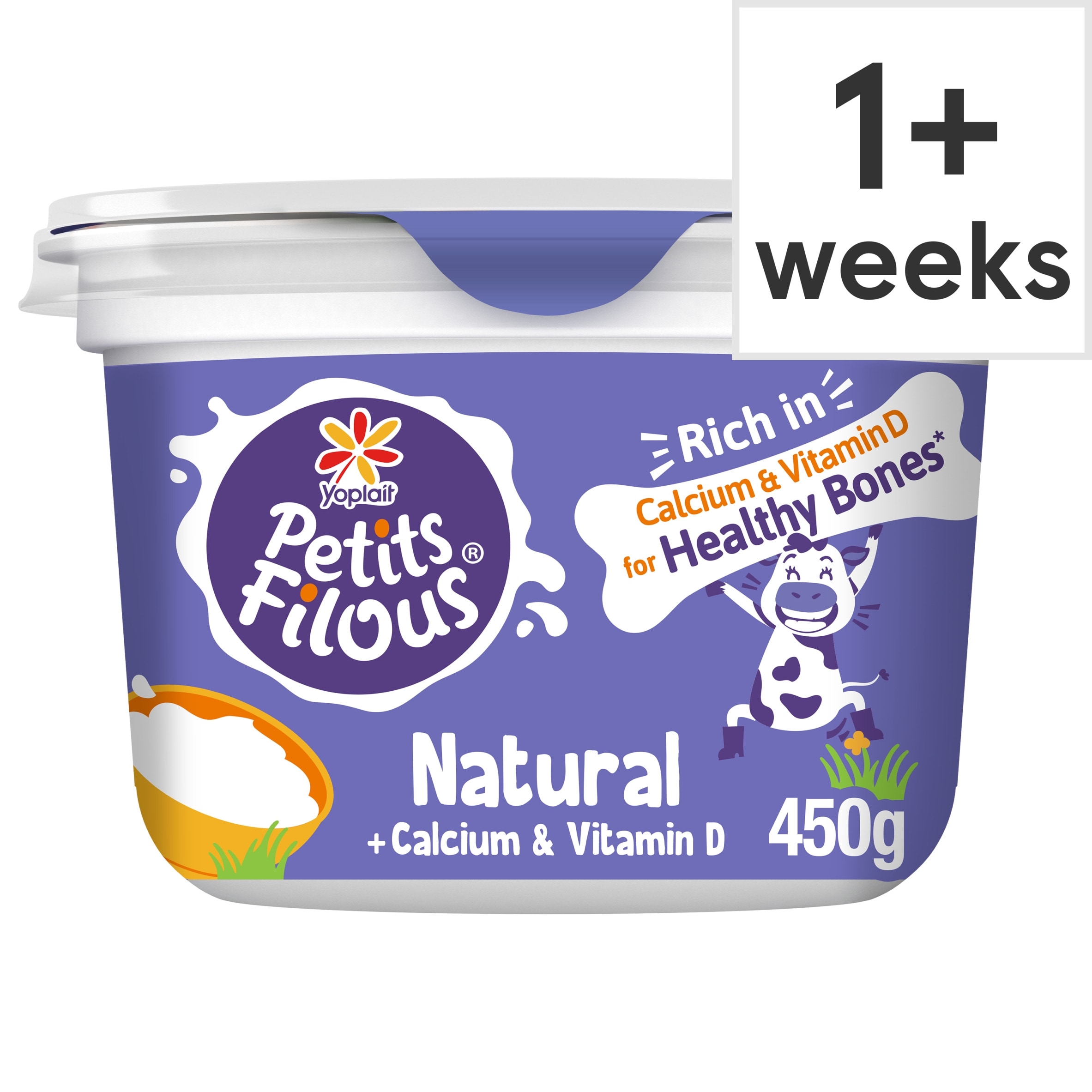 Petits Filous Natural Kids Yoghurt + Calcium and Vitamin D 450g