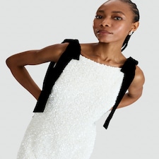 The F&F Edit Sequin Mini Dress in Cream thumbnail 2